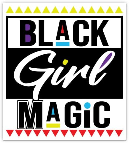 Autocolante magice pentru fete negre-pachet de 2 autocolante de 3 - vinil impermeabil pentru Mașină, telefon, sticlă de apă,