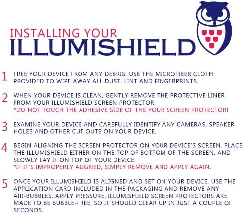 Protector de ecran Illumishield compatibil cu Motorola Xoom 10,1 inch Tablet Clear HD Shield Anti-Bubble și Anti-Fingerprint