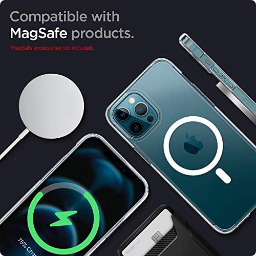 Spigen Ultra Hybrid Mag compatibil cu MagSafe proiectat pentru iPhone 12 Pro Max Carcasă - Alb