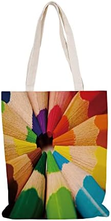 Geantă colorată de lenjerie de lenjerie colorat pentru femei pentru femei ， geantă de tote alb 30x40cm