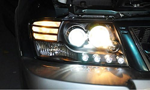 Gowe Car Styling pentru Mitsubishi Pajero V73 faruri pentru V73 LED lampă de cap Angel eye led DRL Lumină frontală Bi-X temperatura culorii: 6000K;putere: 55K