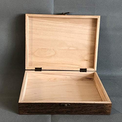 Cutie din lemn realizată manual Doitool Cutie din lemn cu capac articulat - cutie de depozitare rezistentă la miros cu Alamă-cutii mici de suvenir pentru colecția de pietre Pin Display tavă de bijuterii cutie de bijuterii din lemn