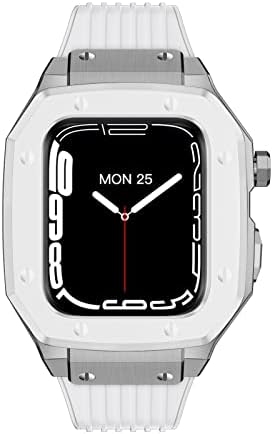 Carcasă de ceas din aliaj Dzhtus pentru seria Iwatch 7 6 5 4 SE Copertă pentru Apple Watch Band 44mm Femei 42mm 45mm din cauciuc de lux din cauciuc din oțel inoxidabil din oțel inoxidabil