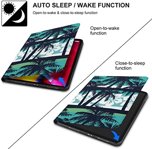 Hawaii Palm Tree Tablet Carcasă Slim Flip Stand Cover de protecție cu suport pentru creion compatibil pentru iPad 2020 Air 4 （10.9in）
