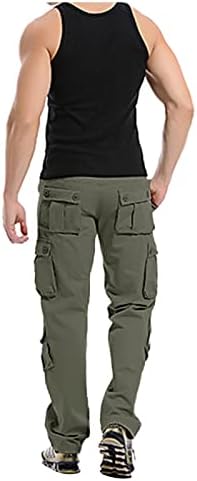 Panoul de transpirație pentru pantaloni de marfă cu buton cu mai multe buzunare pentru bărbați pantaloni sportivi de camping în aer liber Pantaloni tactici tactici