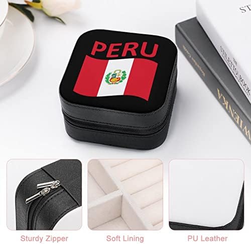 Steagul cutiilor de bijuterii din Peru PU PUI PORTABIL PORTABIL PORTABIL STOPULT CUTIE MINI CASĂ PENTRU FEMEI