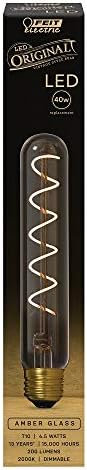 FEIT Electric Vintage Filament Amber Glass LED ST52 cu un bec de bază mediu E26 - 60W echivalent - 10 ani de viață - 300 lumen - 2100k alb moale - DIMMABLE | Vintage original