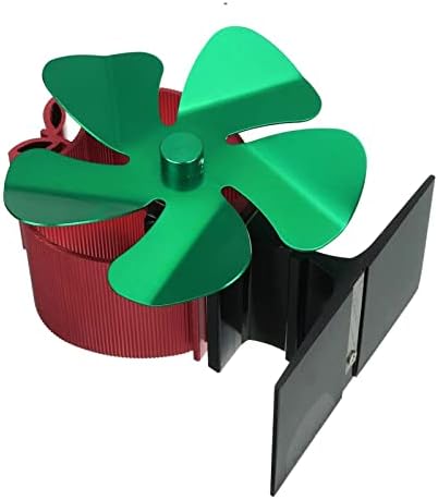 GaYouny Mini Xmas Aragaz Ventilator 5 Lame De Căldură Alimentat Fan Jurnal Lemn Arzător Eco Prietenos Semineu Liniștit Ventilator
