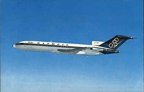 Olympic Airways Boeing 727-200 Avion Original Carte Poștală Vintage