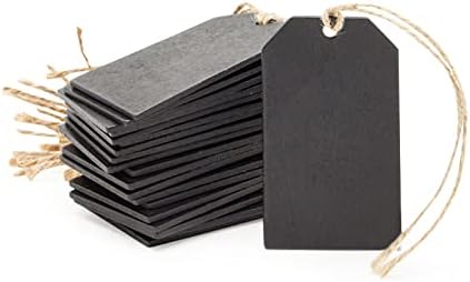 Mini semne de tablă, etichete cadou negru pentru genți și etichete