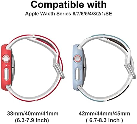 Trupa de ceasuri de Crăciun pentru Apple Watch 38mm 40mm 41mm 42mm 44mm 45mm 49mm, 3 pachet kakufunny silicon iwatch ultra se serie 8 7 6 5 4 3 2 1, curea de înlocuire de Crăciun pentru iwatch)