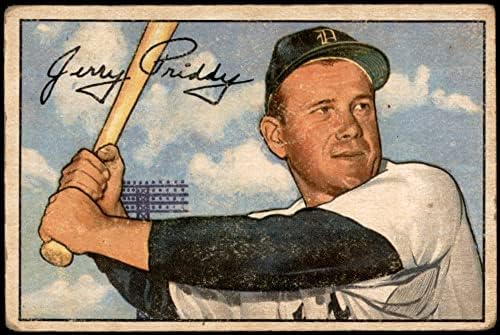 1952 Bowman # 139 Jerry Priddy Detroit Tigers Cards Dean 2 - Good Tigers