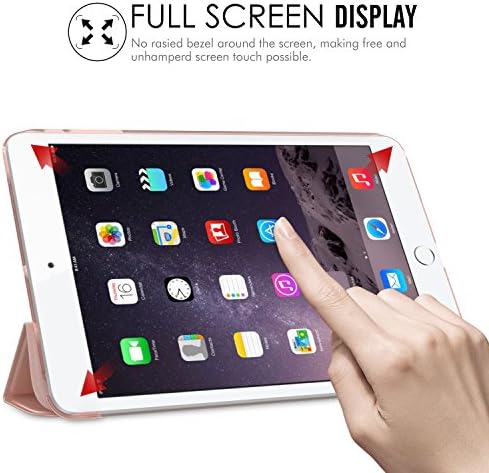 Moko Case Fit iPad Mini 3/2/1, Slim Smart Smart Smart Stand Cover cu protector translucid înghețat Fit iPad Mini 1 / Mini 2