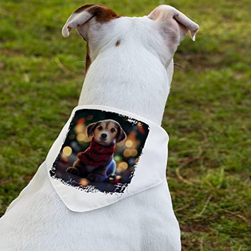 Cel mai bun guler de bandana pentru animale de Crăciun - guler cu eșarfă tematică de vacanță - drăguță grafică de câine grafic