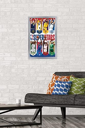 Tendințe Internaționale NBA League - Superstars 22 Poster Wall, 14.725 x 22.375, versiune încadrată de argint