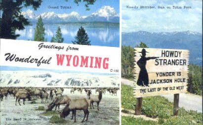 Teton Pass, carte poștală din Wyoming