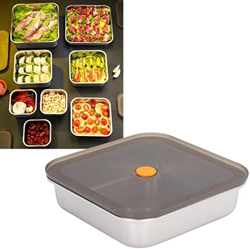 Aqur2020 cutie de conservare din oțel inoxidabil, recipient stivuibil din oțel inoxidabil pentru depozitarea alimentelor pentru