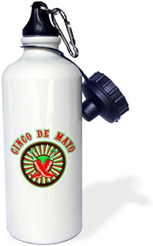 3Drose Cinco de Mayo W Pepper Seal-Sports Sticla de apă, 21oz, 21 oz, multicolor
