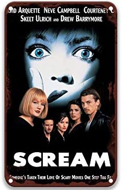NNHG Scream - 1996 Movie Tin Sign, Poster Vintage Metal Tin Sign, Decor Wall pentru baruri, restaurante, pub -uri de cafenele