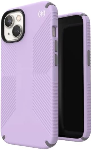 SPECK PRESIDIO GRIP 2 Carcasă pentru Apple iPhone 14/13 Spring Purple și Cloudy Grey