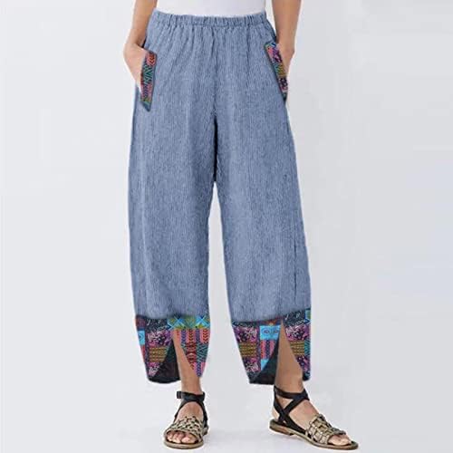 Lounge Pantaloni Pentru Teen fată toamna vara tifon lenjerie de imprimare pantaloni picior drept femei îmbrăcăminte La Modă