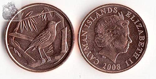 American New Cayman Islands 1 Point Coin 2008 Versiunea Colecției de cadouri de monede străine