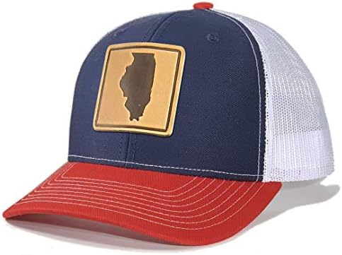 Homeland Tees bărbați Illinois piele Patch camionagiu pălărie