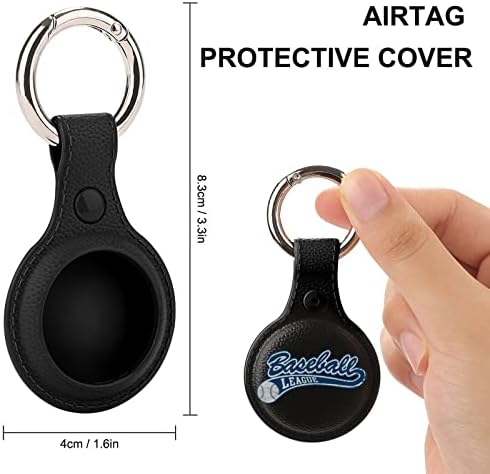 Albastru Baseball League compatibil cu Airtag caz cu Keychain GPS element Finders accesorii cu Breloc pentru AirTags