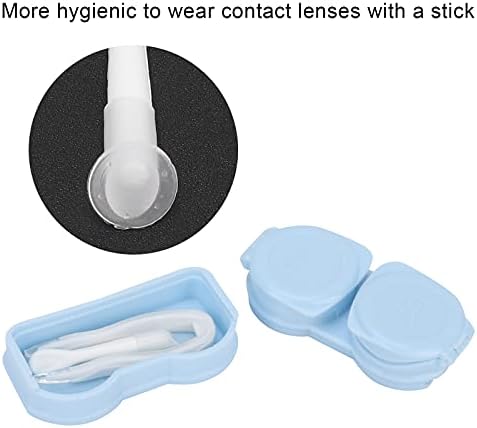 Carcasă pentru lentile de contact, set portabil de depozitare a lentilelor de contact cu praf cu pensetă instrument de îndepărtare