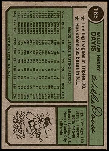 1974 Topps 165 Willie Davis Los Angeles Dodgers NM/MT+ Dodgers