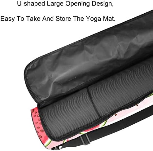 Fructe pepene verde model Yoga Mat saci Full-Zip Yoga Carry Bag Pentru Femei Bărbați, Exercitarea Yoga Mat Carrier cu curea