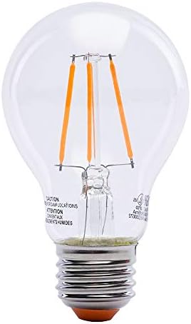 Feit Electric A19/to/LED / 6 25W echivalent Dimmable clar filament de sticlă colorate LED Becuri, portocaliu, 6-Pack, 2.4 D