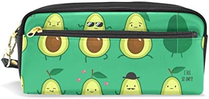 Carcasă creion yzgo amuzant drăguț avocado emoticon portabil organizator cosmetic geantă din piele mare capacitate mare de