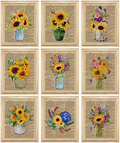 97 decor decor de floarea soarelui de floarea soarelui - Artă de perete de floarea -soarelui rustică, imagini de floarea -soarelui