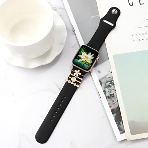 Watch Band Charms Ringuri decorative Bucle compatibile cu Apple Watch 38mm 40mm 41mm 42mm 44mm 45mm Metal Diamond Charms Accesorii