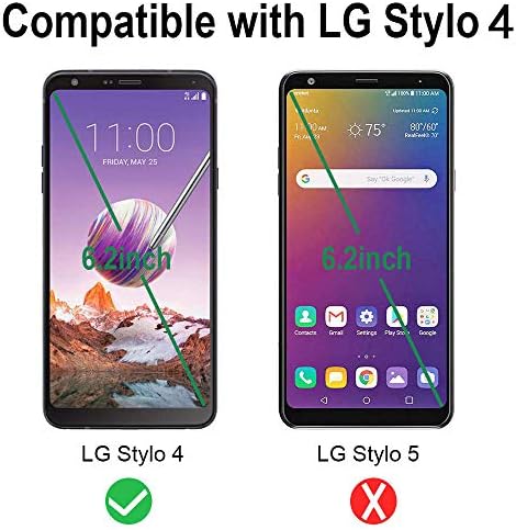 Carcasă Fingic LG Stylo 4, carcasă LG Stylus 4, LG Stylo 4 Plus, carcasă LG Q Stylus, Nebula Design Hybrid Hard PC moale de cauciuc moale Bumper anti-zgârietură Cover de protecție pentru șocuri pentru LG Stylo 4, negru
