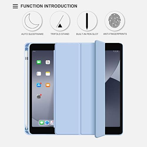Carcasă AOUB pentru iPad Mini 5 2019, Auto Sleep/Wake Slim Lightweight Trifold Stand Smart Smart Cover, TPU moale din spate