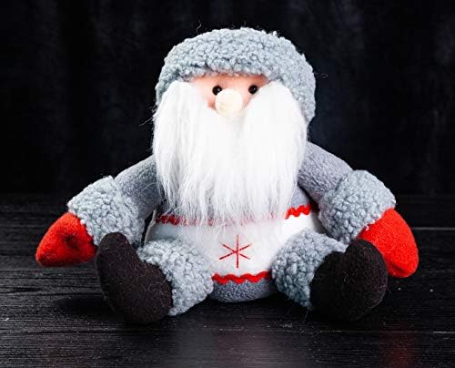 TJ Global Handmade Sitt Santa Claus Plush Doll Decorare figurină, Prezent de vacanță, Ornamente de acasă, decorare de Crăciun