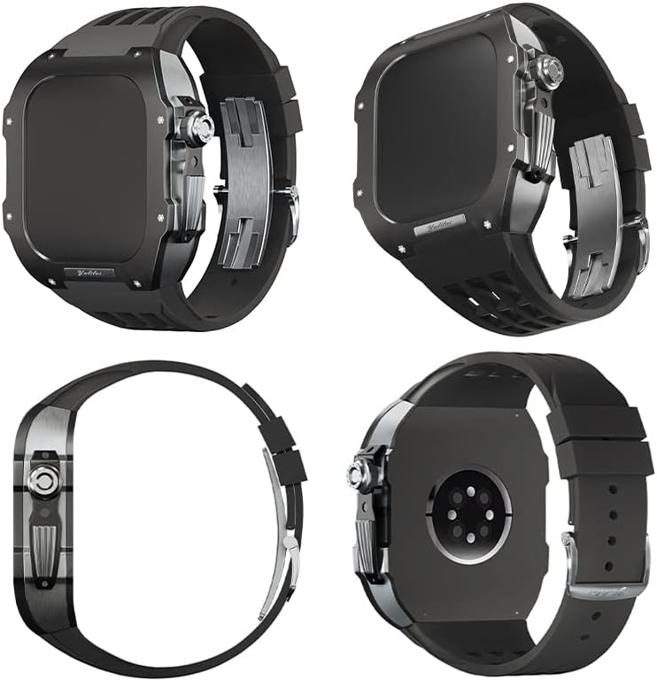 Aemall curea de cauciuc Aliaj de titan pentru bezel pentru Iwatch Watch 7/8 Apple Mod Accesorii de ceas Înlocuire din oțel