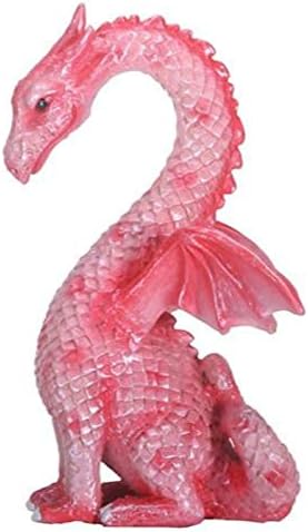 YTC 4 inch roz love dragon colorat decorare afișare figurină