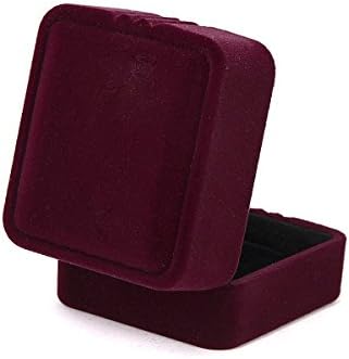 Nuolux inel cutii mici pătrat catifea inel cutie Bijuterii depozitare pentru nunta