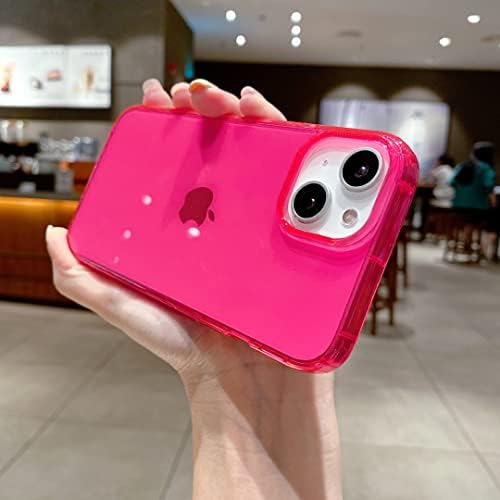 Owlstar drăguț neon pentru iPhone 14 carcasă și iPhone 13 Carcasă clară, flexibilă Slim TPU Shockproof Transparent Bumper Carcasă