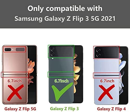 Fvaendhio pentru carcasă Samsung Galaxy Z Flip 3, Carcasă de protecție anti-zgârieturi anti-zgârieturi pentru Samsung Galaxy