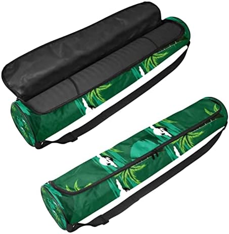 RATGDN Yoga Mat Bag, Cloud Coconut Trees Exercise Yoga Mat Carrier Full-Zip Yoga Mat Carry Bag cu curea reglabilă pentru femei