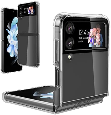 Feitenn pentru carcasă transparentă Samsung Galaxy Z Flip 4 5G, [Hard PC] [colțuri întărite] [subțire și ușoară] husă de protecție