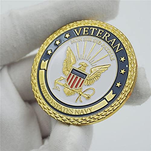 Suvenir al Marinei Statelor Unite Monedă Onoare Curaj angajament Platat Gold Challenge Coin Veteran Colecție Comemorative Comemorative