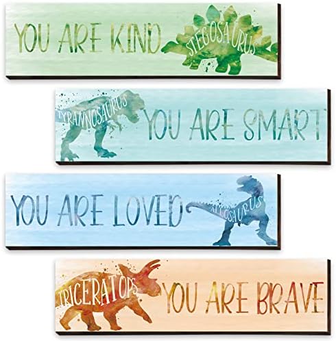 4 PC -uri de dinozaur decor pentru băieți dinozaur motivațional citate afișe pentru copii decor de perete dinozaur pentru sală
