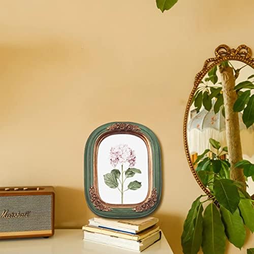 Parafayer Vintage Mini Picture Cadru 2.5x3.5 inch, cadru foto ornat antic cu relief floral, afișaj de perete și tabletă, front