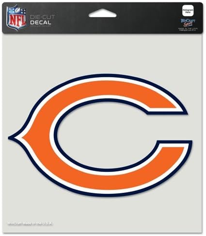 Chicago Bears Die-Cut Decal-8in x8in culoare