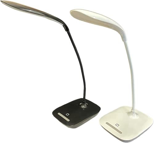 LED 3 Dimming niveluri lampă 2-în-1 Touch Coltrol cu lumina de noapte. USB sau baterie. Negru sau alb